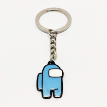 (Light Blue) Keyrings Car Crewmate Keychains Schoolbag Buckles Xmas Kids Gift Fans