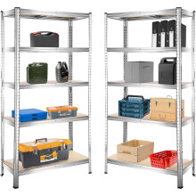 (Galvanised 70 x 30 x 150cm (L x W x H)) Crystals Heavy Duty 5 Tier Racking Shelf Garage Shelving Storage Shelves Unit