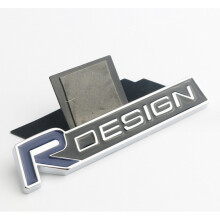 (Blue Black) R DESIGN Grill Badge Front Emblem For Volvo XC60 V70 S60 V40 V60 C30 V50