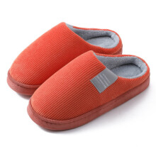 (Orange, UK 6.5/7.5 -EU 40/41) Ladies Slippers Mens Womens Warm Fur Lined Winter Warm Mules Shoes House Size