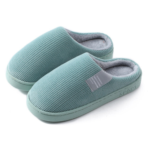 (Green, UK 5/6 -EU 38/39) Ladies Slippers Mens Womens Warm Fur Lined Winter Warm Mules Shoes House Size