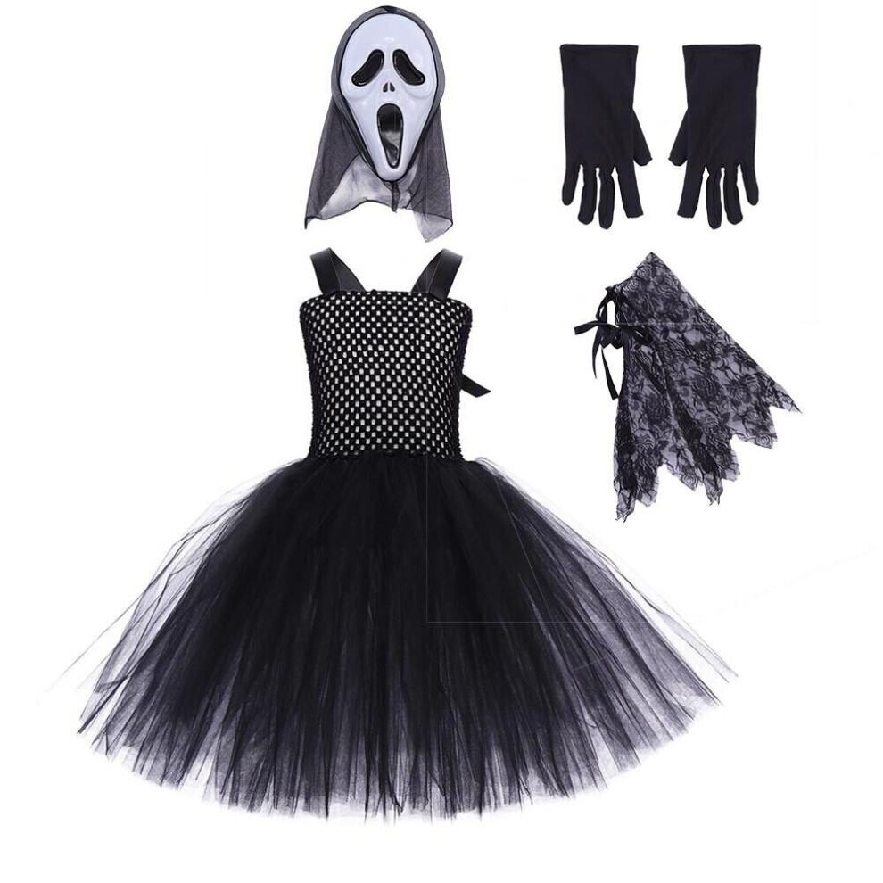 (  L-120) Halloween Children's Scream Horror Costume cosplay Death Girls' Dress