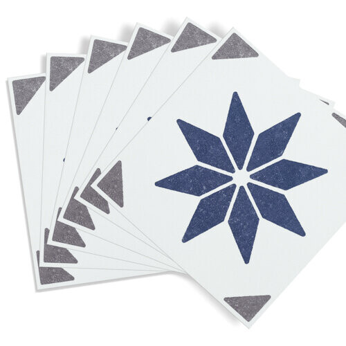ALIA BLUE Self-adhesive Wall Tiles (6 tiles) 1