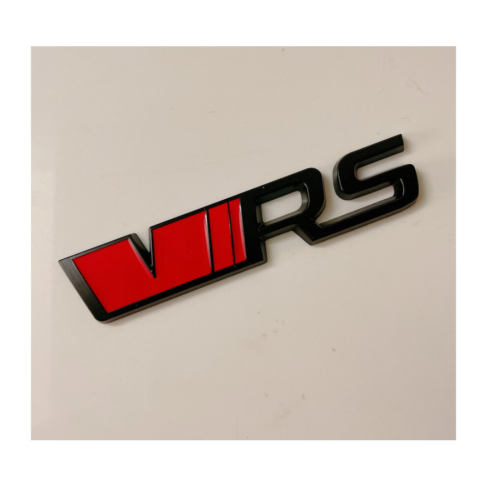 Newjass Vrs Badge Rare Boot 3D Metal Badge For Skoda Octavia Fabia Black/Red