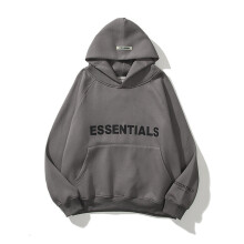 (dark gray, S) ESSENTIALS Sweatshirt Trendy Letter Men's and Women's Hoodie