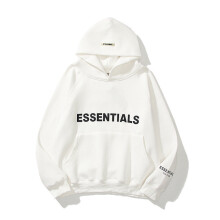 (White , M) ESSENTIALS Sweatshirt Trendy Letter Men's and Women's Hoodie