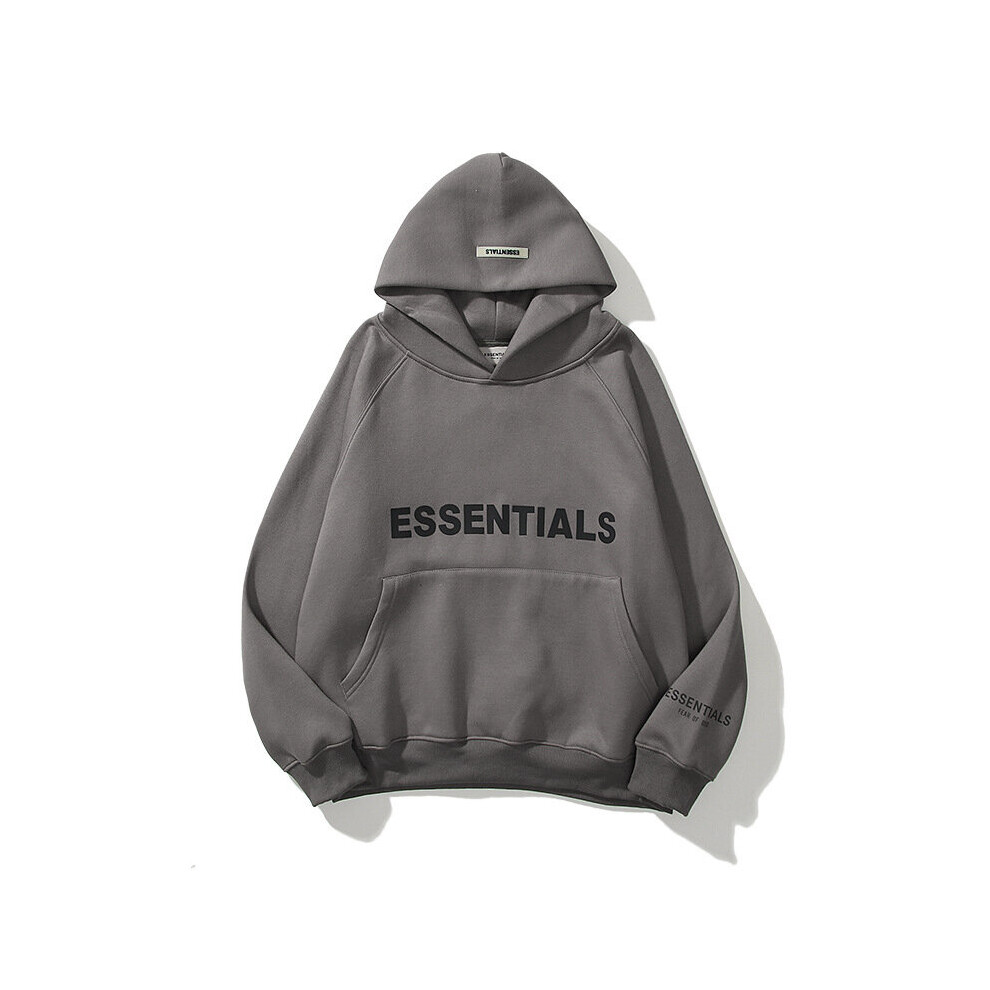 (dark gray, M) ESSENTIALS Sweatshirt Trendy Letter Men's and Women's Hoodie