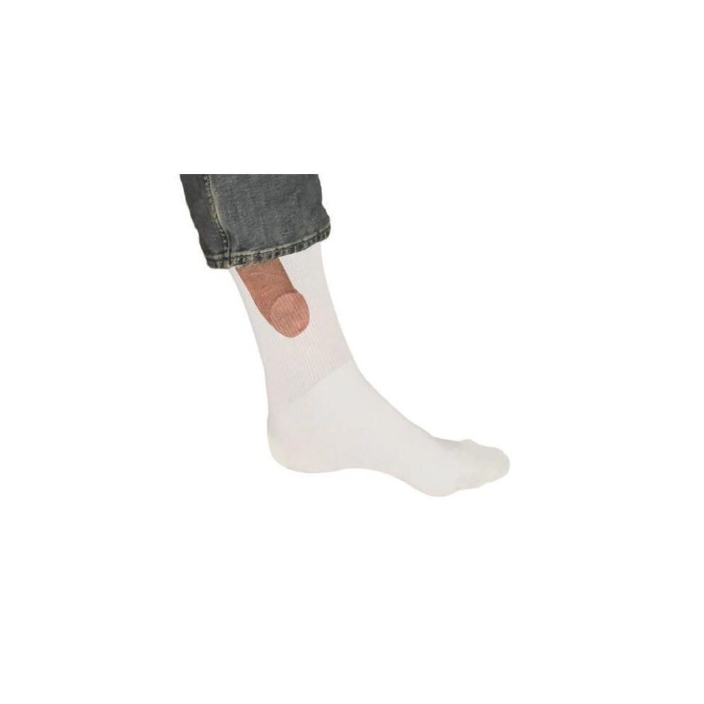 Flemye ( White) Penis Socks For Men Novelty Joke Funny Prank Printing Uk Gift Not,Specified