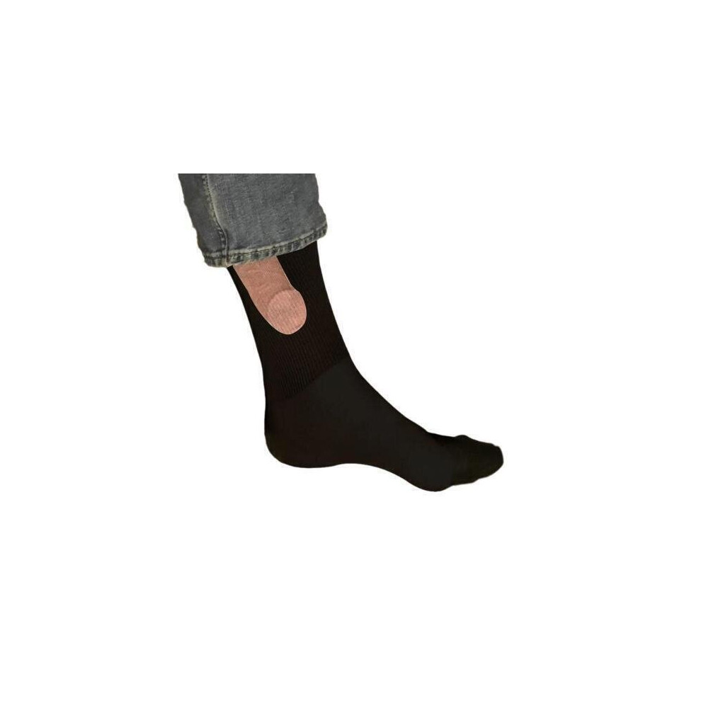 Flemye ( Black) Penis Socks For Men Novelty Joke Funny Prank Printing Uk Gift Not,Specified