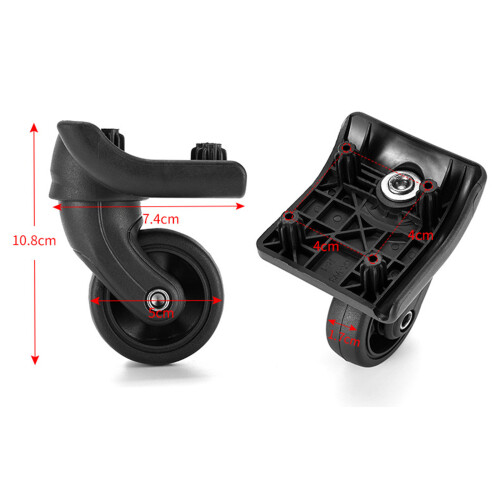 4Pcs Flexible Luggage Wheels Practical Replacement Roller Silent Tool 2