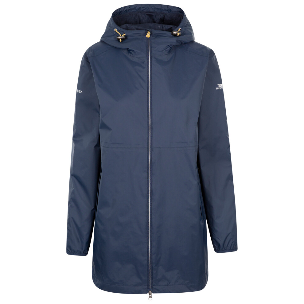 (10, Navy) Trespass Womens Jacket Waterproof Hooded Keepdry