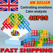 48x Kids&Adults Board Games Tetra Tower Balance Stacking Toys Building Blocks