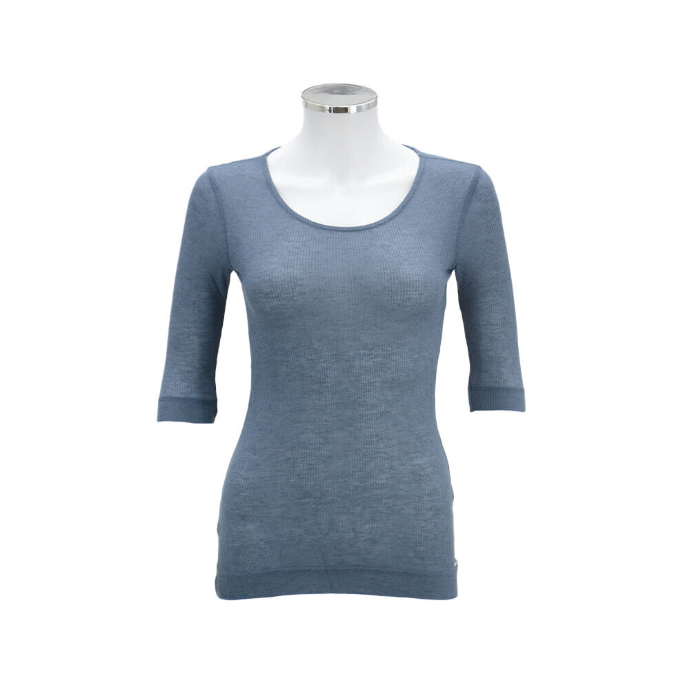 (Charcoal Grey, S) DIESEL T-SALUT 0QAMA Womens Tops 3/4 Sleeve