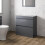 800 Bathroom Countertop Vanity Unit Floor Standing Soft Close Drawer Gloss Grey 3