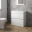 800mm Bathroom Countertop Vanity Unit Floor Standing Drawers White Gloss 4