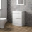 600mm Bathroom Countertop Vanity Drawer Unit Floor Standing White Gloss 4