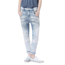(W23 L24) DIESEL FAYZA-NE 0682U Womens Denim Jeans Tapered Leg Stretch Cropped Jogg Pants