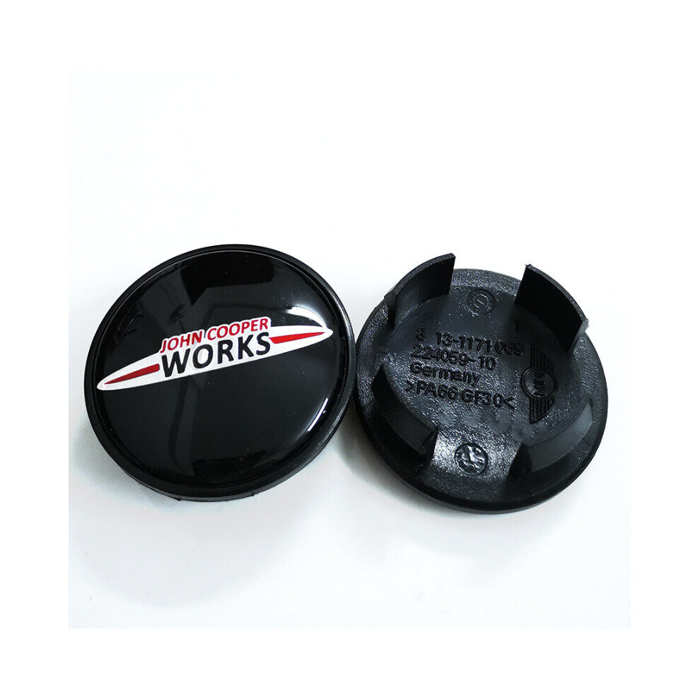 4Pcs 54Mm Mini Cooper John Copper Works Logo Wheel Center Cap Black 4754135866074