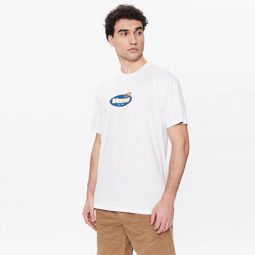 (VANS PERFECT HALO SS T Shirt White M) VANS PERFECT HALO SS Mens T Shirt White