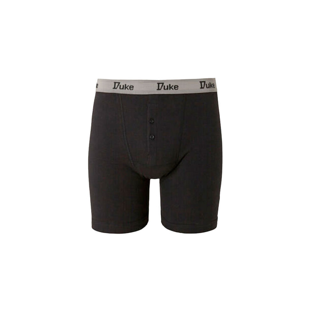 (Black, 3XL) DUKE LONDON Mens Boxer Shorts 3 Pack Briefs Cotton Stretch Underwear Big Sizes