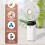 USB Rechargeable Handheld Fan Small Portable Silent Desk Fan 2