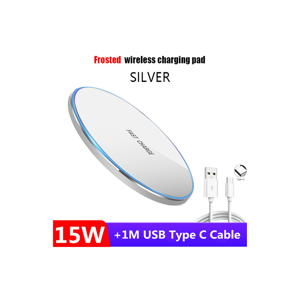 (15W White with Cable) 15W10W Wireless Charger Pad for iPhone 14 13 12 Pro Max X Samsung Xiaomi Phone Qi Chargers Induction Fast Charging Dock  Station