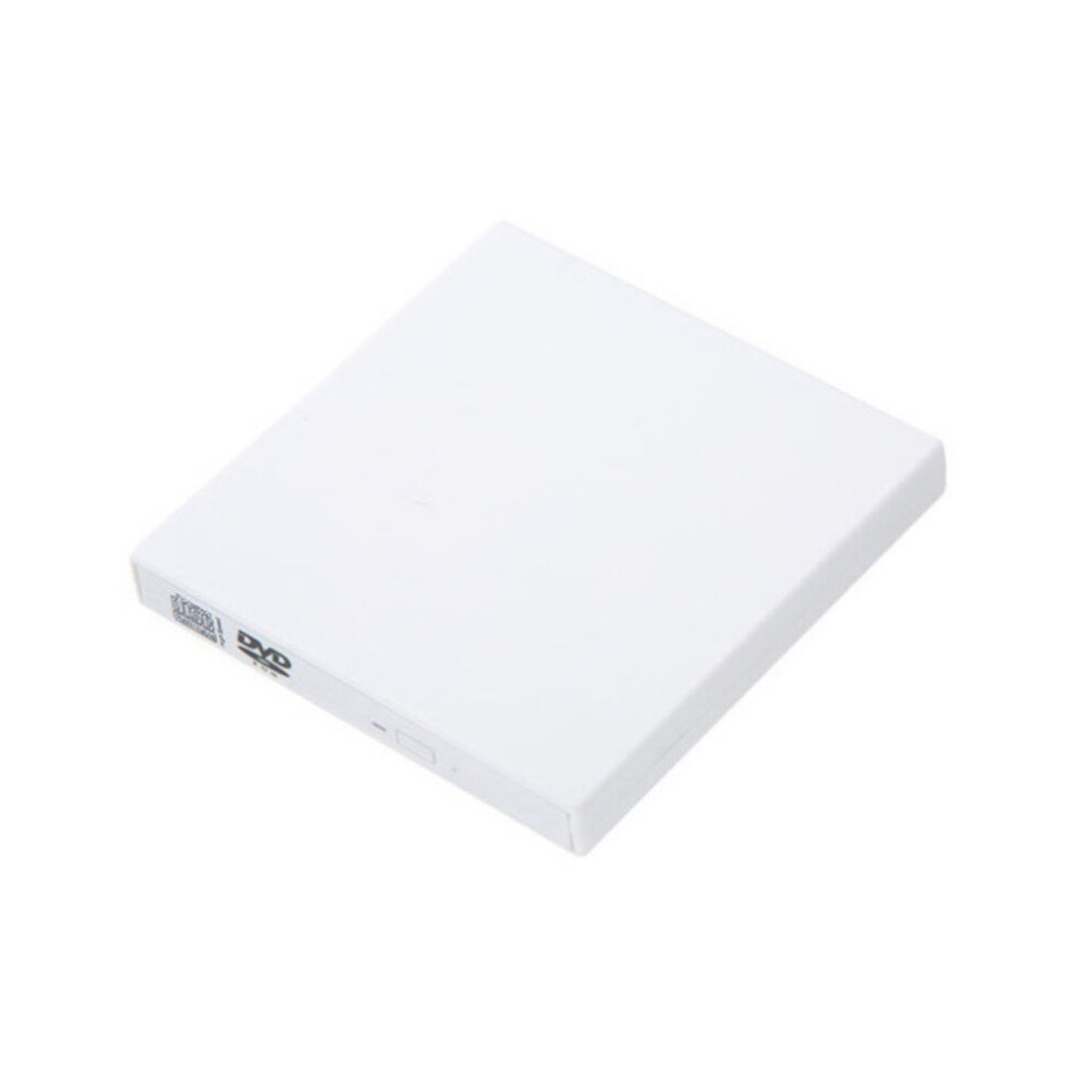 (White) 1Pc Portable USB 2.0 External DVD-ROM Player CD-RW Burner High-speed DVD Drive Suitable for Laptop Desktop DVD Player