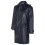 (4XL) Men's Black Leather Duffle Knee Length overcoat 2