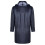 (4XL) Men's Black Leather Duffle Knee Length overcoat 3