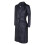 (XL) Men's Black Leather Full Length  Long Overcoat 2