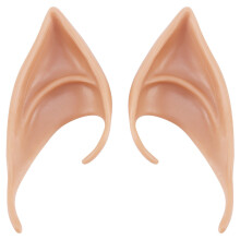 1 Pair PVC Fairy Elf Ears Mask New Party Mask Scary Decoration Soft Pointed Prosthetic Ears light skin tone