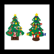 2 Pcs Christmas Holiday Gift Felt Cloth Christmas Stickers Candy Dessert Cookie Old Man Snowmans Deer
