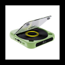 Player portabil de CD, boxă Bluetooth, ecran LED, player stereo, cu montare pe perete, player de muzică CD cu radio FM - verde