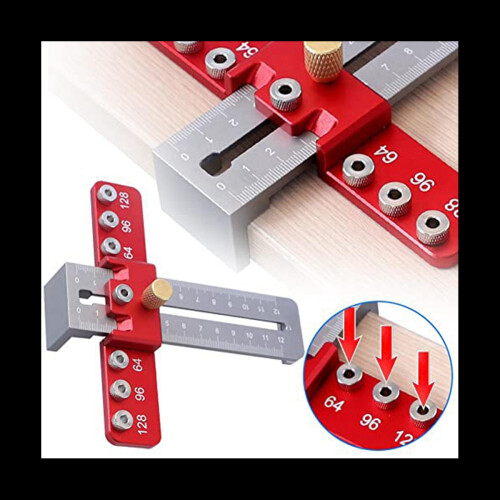 Hardware Jig Tool,Adjustable Drill Template Guide Tool, Punch