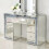 7 Drawer Mirrored Crushed Diamond Dressing Table 1