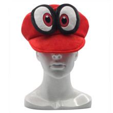 Mario Cappy Super Red Plush Hat Adult Kids Anime Cosplay Cap Costume