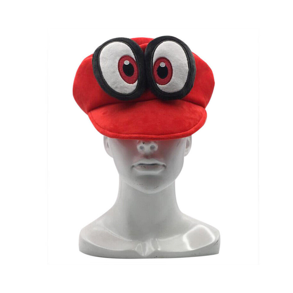 Mario Cappy Super Red Plush Hat Adult Kids Anime Cosplay Cap Costume