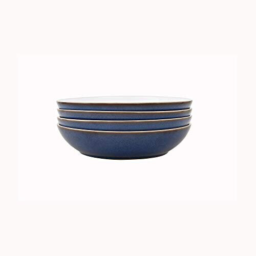 Denby 1044044 Imperial Blue 4 Piece Pasta Bowl Set, Stone, 9.5 x 23 x 23 cm