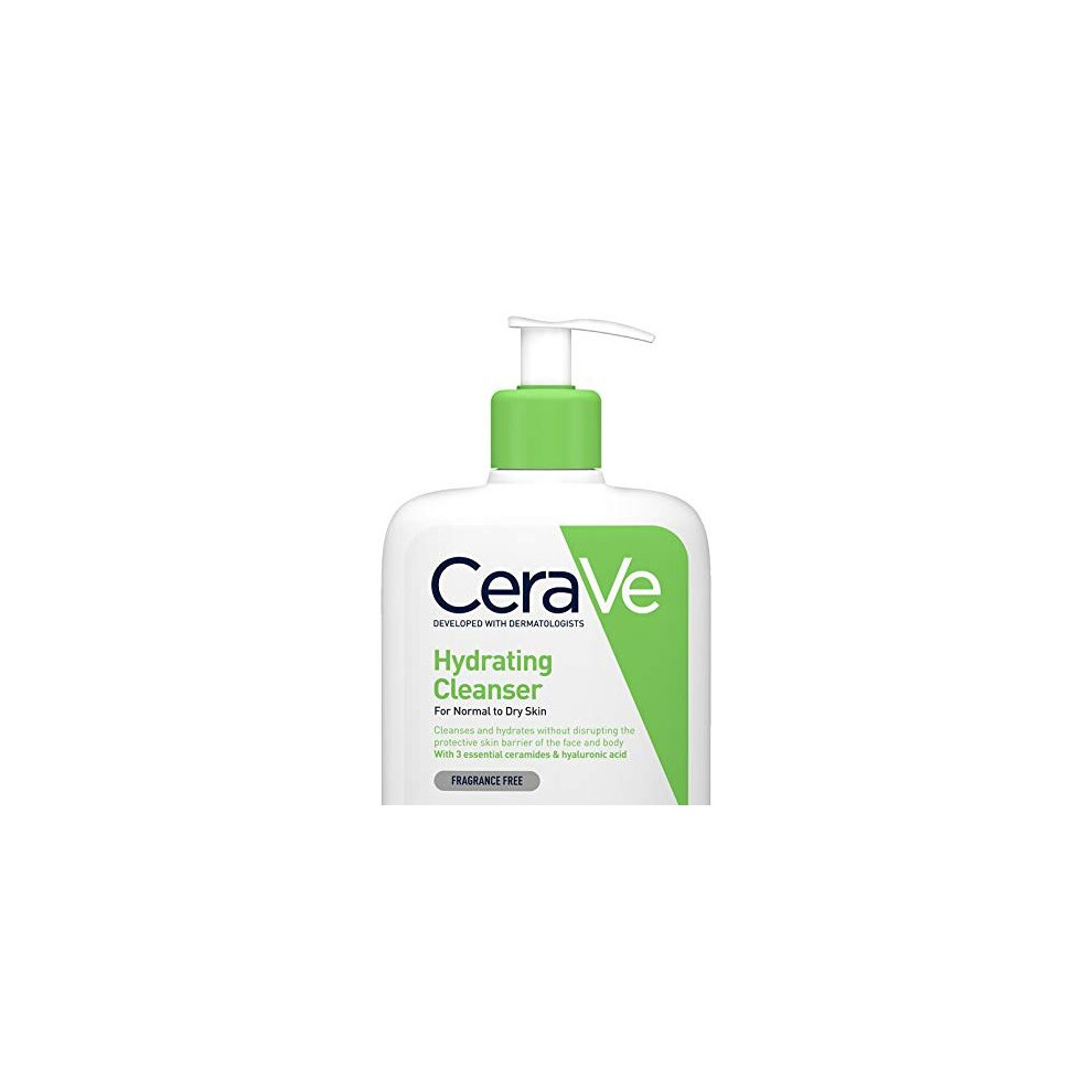 Hydrating Cleanser for Normal to Dry Skin 473ml with Hyaluronic Acid & 3 Essential Ceramides