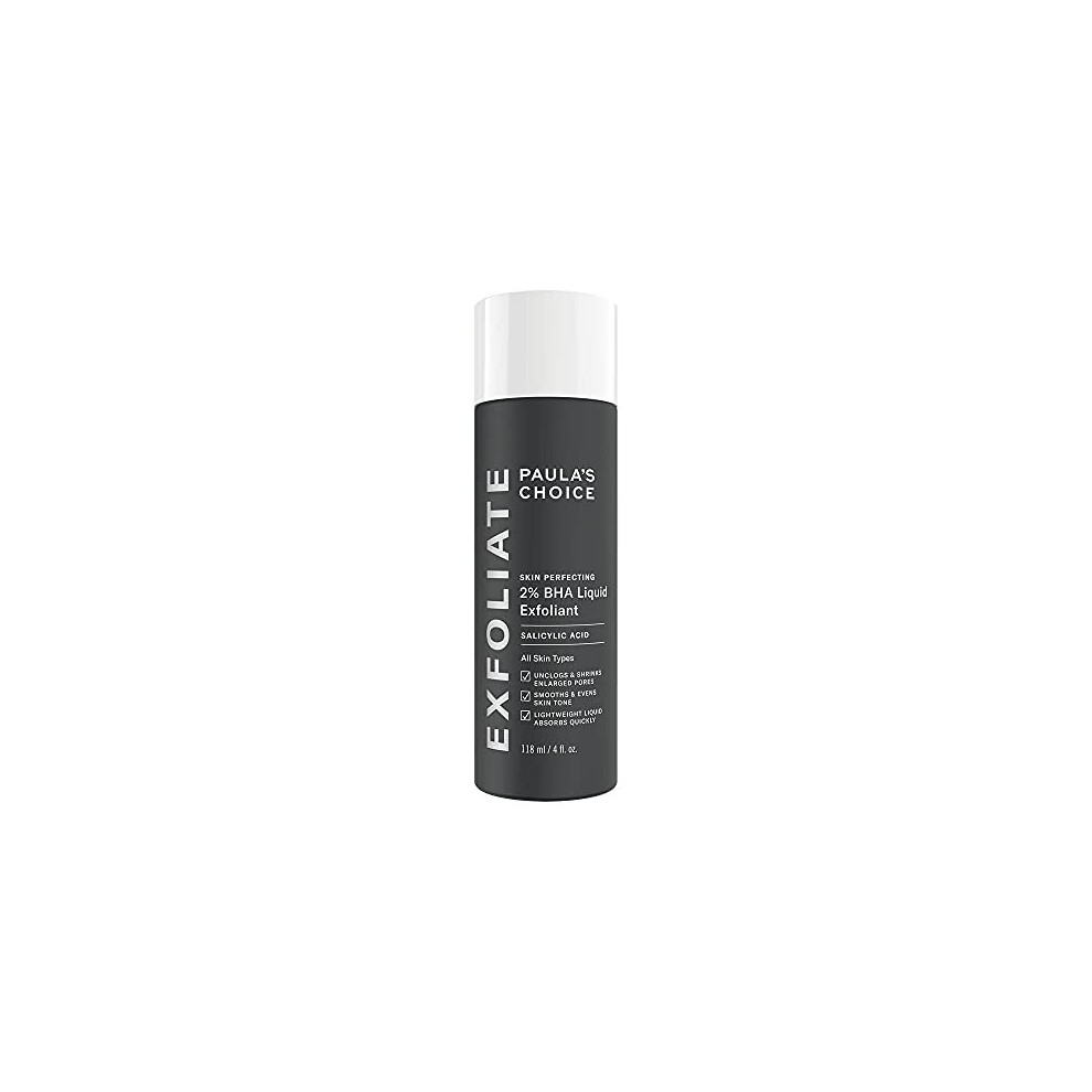 SKIN PERFECTING 2% BHA Liquid Exfoliant - Face Exfoliating Peel Fights Blackheads & Enlarged Pores - with Salicylic Acid - Combination & Oily Skin -