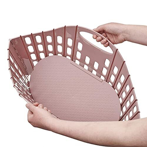 Addis Fold Flat Easy Store Clothes Laundry Basket Hamper, Pink, 38 Litre 2