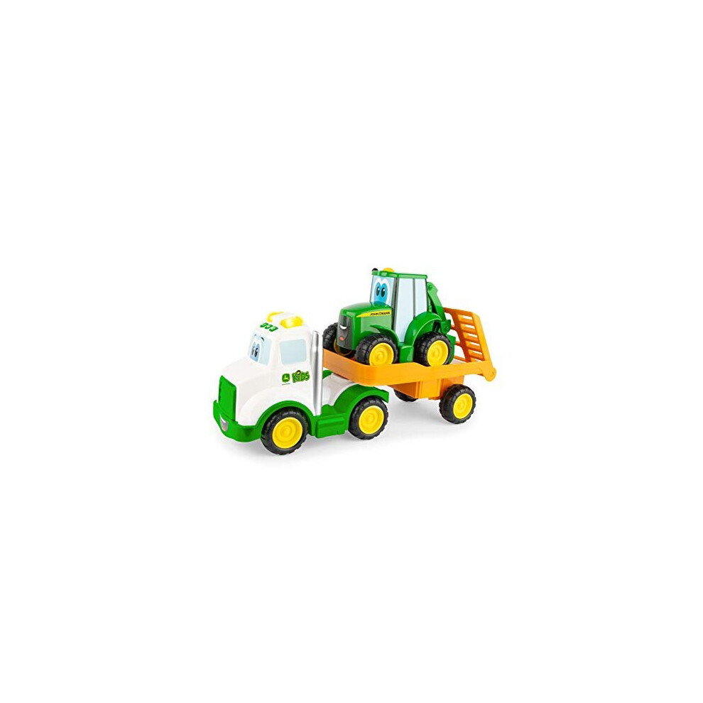 Farmin' Friends Hauling Tractor Toy Set, Farm Set for Toddlers, Push Along Toys for Children, Baby Interactive Toy, Push Along Toy Suitable for 18