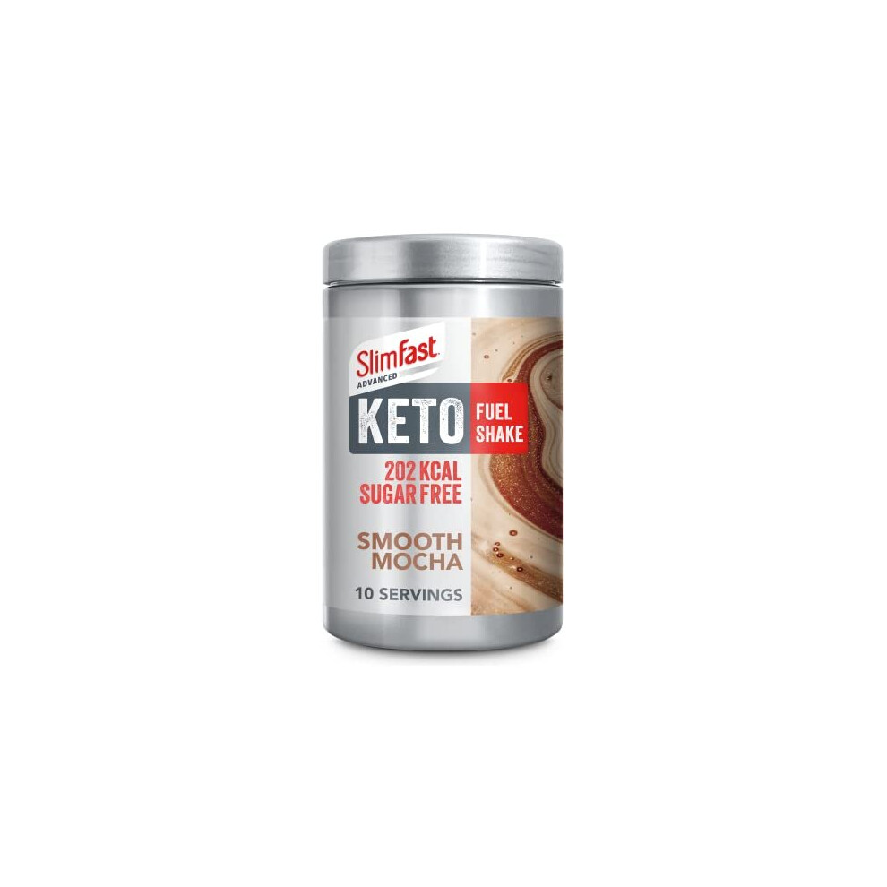 Advanced Keto Fuel Shake, Smooth Mocha Flavour, 10 Servings, 350g