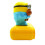 Digital Alarm Night Light-Snooze Function-Minions Sound Effects-Luminous Clock with Bob, Yellow/Blue 2