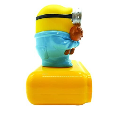 Digital Alarm Night Light-Snooze Function-Minions Sound Effects-Luminous Clock with Bob, Yellow/Blue 1