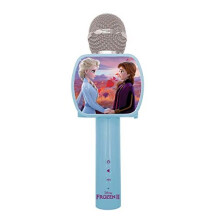 MIC240FZ Disney Frozen 2 Elsa Anna Olaf Bluetooth Microphone with Voice Changer Function, Phone Holder Included, Built-in Speaker, Blue