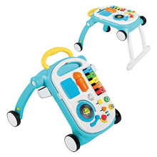 Baby Einstein, Musical Mix ‘N Roll 4-in-1 Activity Walker and Table, Educational Push Along Toy, 4 Languages, 100+ Melodies and Phrases, Ages 6
