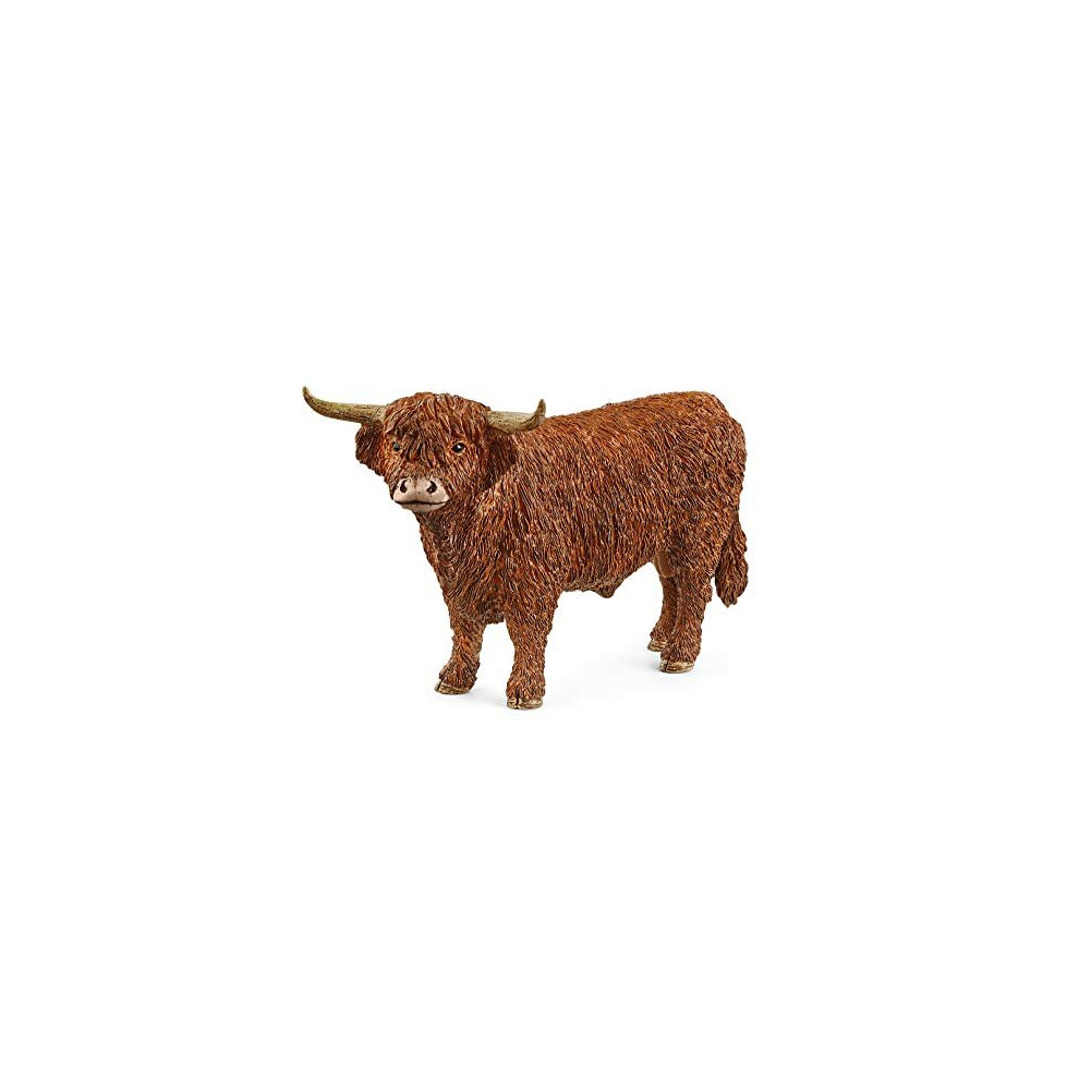 13919 Highland Bull Farm World Toy Figurine for children aged 3-8 Years