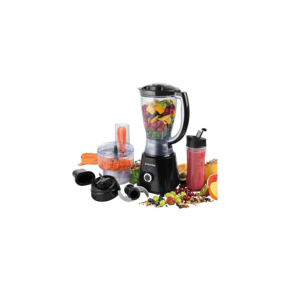 EK4246 Deluxe 3 In 1 Jug Blender, Smoothie Maker and Mini Food Processor, 1.5L Blending Jug & 600ml Sports Bottle, Healthy Soup Maker, Chop Blend &