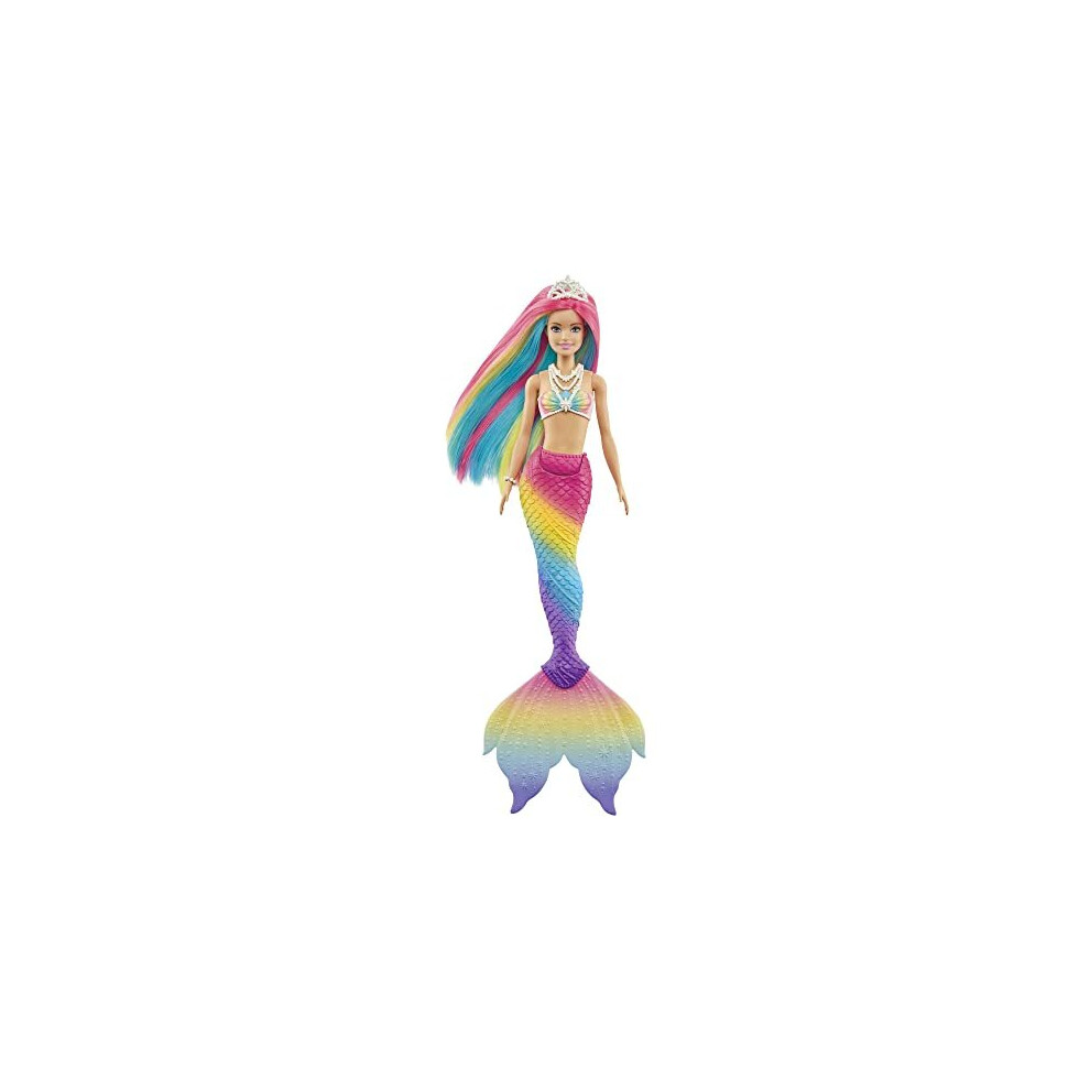 Dreamtopia Rainbow Magic Mermaid Doll with Rainbow Hair and Water-Activated Color Change Feature, Gift for 3 to 7 Year Olds, GTF89